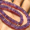 2 x AAA - High Quality - So Gorgeous - AMETHYST - Smooth Tyre wheel Shape Beads 15 inches Long strand size - 4 - 4.5 mm approx